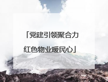 党建引领聚合力 红色物业暖民心