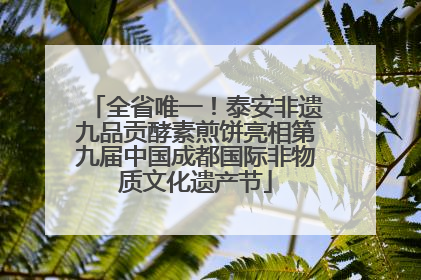 全省唯一！泰安非遗九品贡酵素煎饼亮相第九届中国成都国际非物质文化遗产节