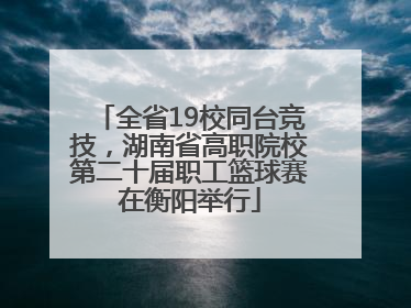全省19校同台竞技，湖南省高职院校第二十届职工篮球赛在衡阳举行