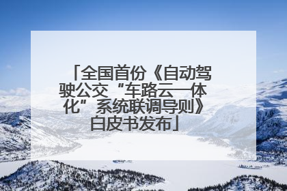 全国首份《自动驾驶公交“车路云一体化”系统联调导则》白皮书发布