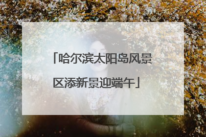哈尔滨太阳岛风景区添新景迎端午