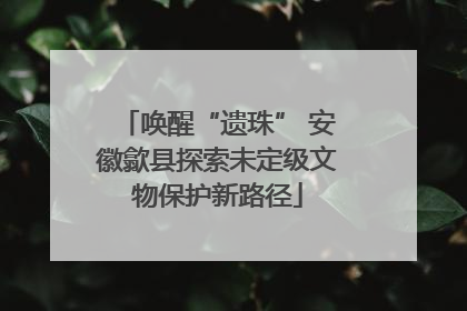 唤醒“遗珠” 安徽歙县探索未定级文物保护新路径