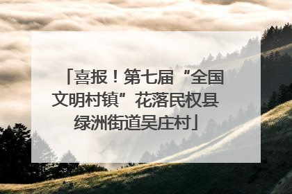 喜报！第七届“全国文明村镇”花落民权县绿洲街道吴庄村