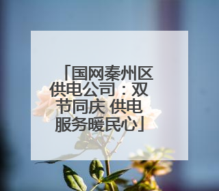 国网秦州区供电公司：双节同庆 供电服务暖民心