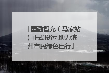 国勤智充（马家站）正式投运 助力滨州市民绿色出行