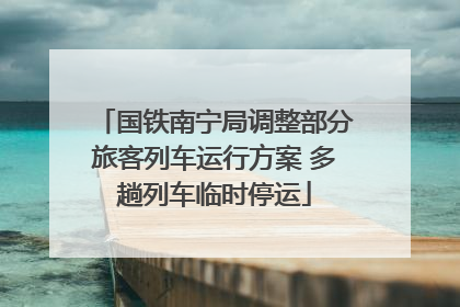 国铁南宁局调整部分旅客列车运行方案 多趟列车临时停运