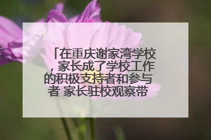 在重庆谢家湾学校，家长成了学校工作的积极支持者和参与者 家长驻校观察带来可喜变化