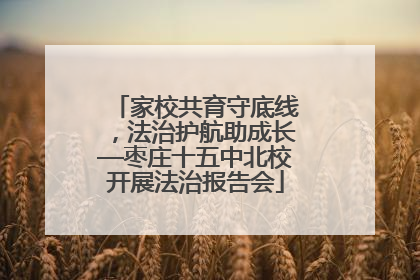 家校共育守底线，法治护航助成长—枣庄十五中北校开展法治报告会