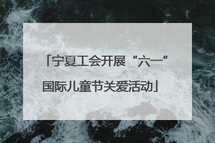 宁夏工会开展“六一”国际儿童节关爱活动