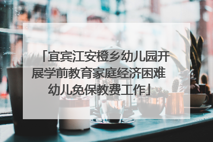 宜宾江安橙乡幼儿园开展学前教育家庭经济困难幼儿免保教费工作