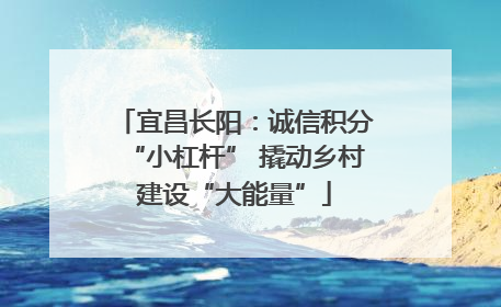 宜昌长阳：诚信积分“小杠杆” 撬动乡村建设“大能量”