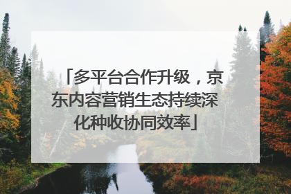 多平台合作升级，京东内容营销生态持续深化种收协同效率