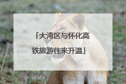 大湾区与怀化高铁旅游往来升温