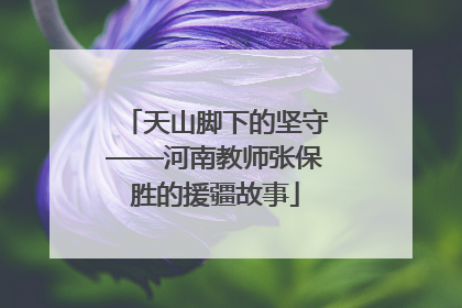天山脚下的坚守——河南教师张保胜的援疆故事