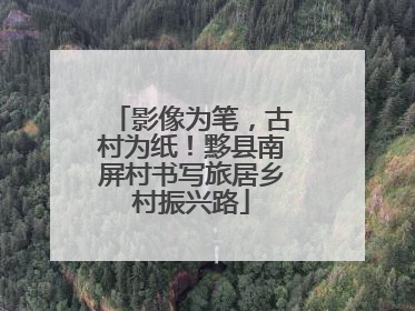 影像为笔，古村为纸！黟县南屏村书写旅居乡村振兴路