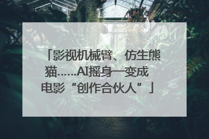 影视机械臂、仿生熊猫……AI摇身一变成电影“创作合伙人”
