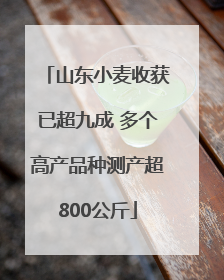 山东小麦收获已超九成 多个高产品种测产超800公斤