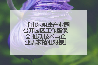 山东明康产业园召开园区工作座谈会 推动技术与企业需求精准对接