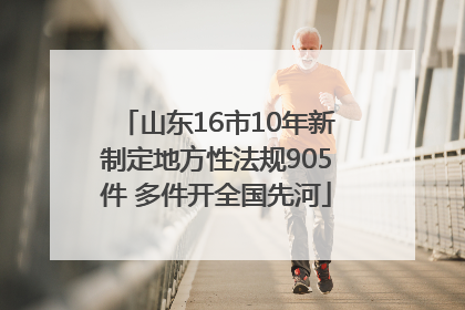 山东16市10年新制定地方性法规905件 多件开全国先河