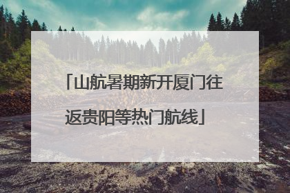 山航暑期新开厦门往返贵阳等热门航线