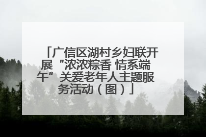 广信区湖村乡妇联开展“浓浓粽香 情系端午”关爱老年人主题服务活动（图）