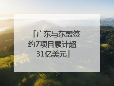 广东与东盟签约7项目累计超31亿美元
