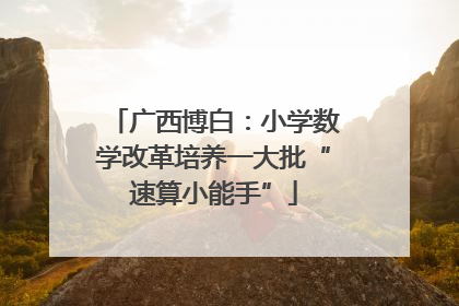 广西博白：小学数学改革培养一大批“速算小能手”