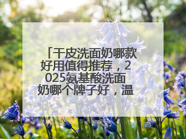 干皮洗面奶哪款好用值得推荐，2025氨基酸洗面奶哪个牌子好，温和在线