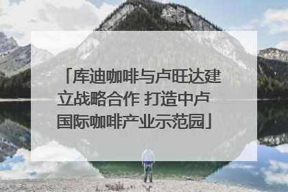 库迪咖啡与卢旺达建立战略合作 打造中卢国际咖啡产业示范园