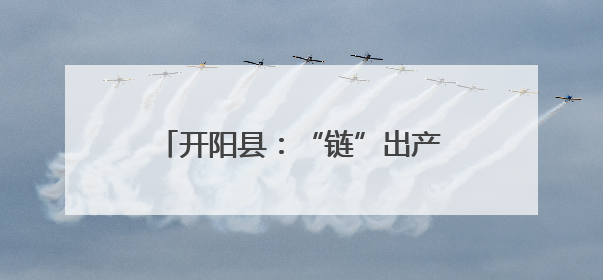 开阳县：“链”出产业高质量发展新动能