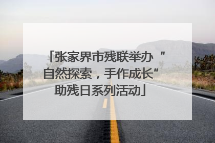 张家界市残联举办“自然探索，手作成长”助残日系列活动