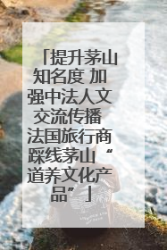提升茅山知名度 加强中法人文交流传播 法国旅行商踩线茅山“道养文化产品”