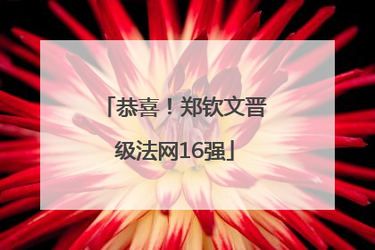 恭喜！郑钦文晋级法网16强