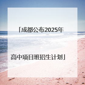 成都公布2025年高中项目班招生计划