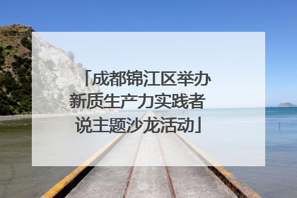 成都锦江区举办新质生产力实践者说主题沙龙活动
