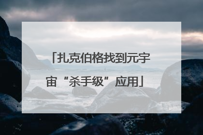 扎克伯格找到元宇宙“杀手级”应用