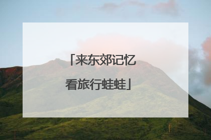 来东郊记忆 看旅行蛙蛙