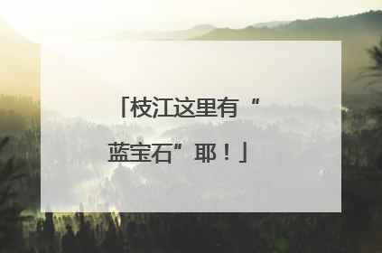 枝江这里有“蓝宝石”耶！