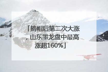 摘帽后第二次大涨，山东墨龙盘中最高涨超160%