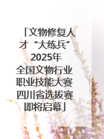 文物修复人才“大练兵” 2025年全国文物行业职业技能大赛四川省选拔赛即将启幕