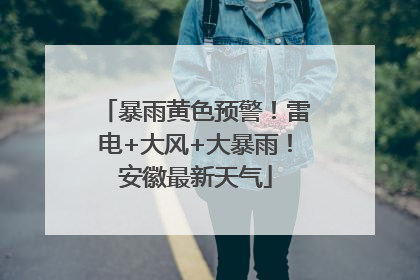 暴雨黄色预警！雷电+大风+大暴雨！安徽最新天气