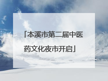 本溪市第二届中医药文化夜市开启