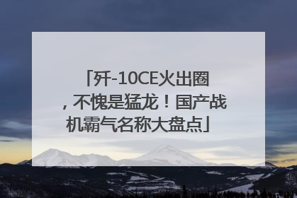 歼-10CE火出圈，不愧是猛龙！国产战机霸气名称大盘点