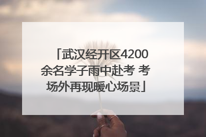 武汉经开区4200余名学子雨中赴考 考场外再现暖心场景