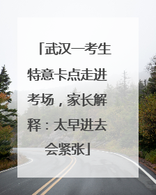 武汉一考生特意卡点走进考场，家长解释：太早进去会紧张