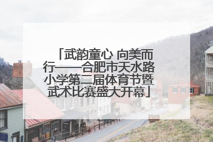 武韵童心 向美而行——合肥市天水路小学第二届体育节暨武术比赛盛大开幕