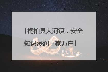 桐柏县大河镇：安全知识浸润千家万户