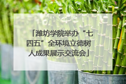 潍坊学院举办“七四五”全环境立德树人成果展示交流会