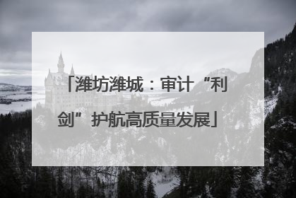 潍坊潍城：审计“利剑”护航高质量发展