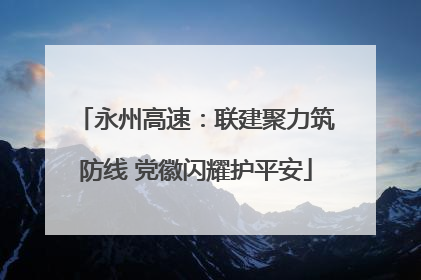 永州高速：联建聚力筑防线 党徽闪耀护平安